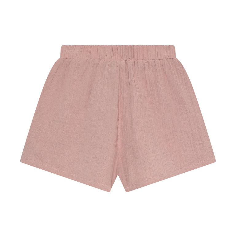 Huttelihut Huttelihut korte broek baby meisje SS Muslin Pale Mauve oudroze