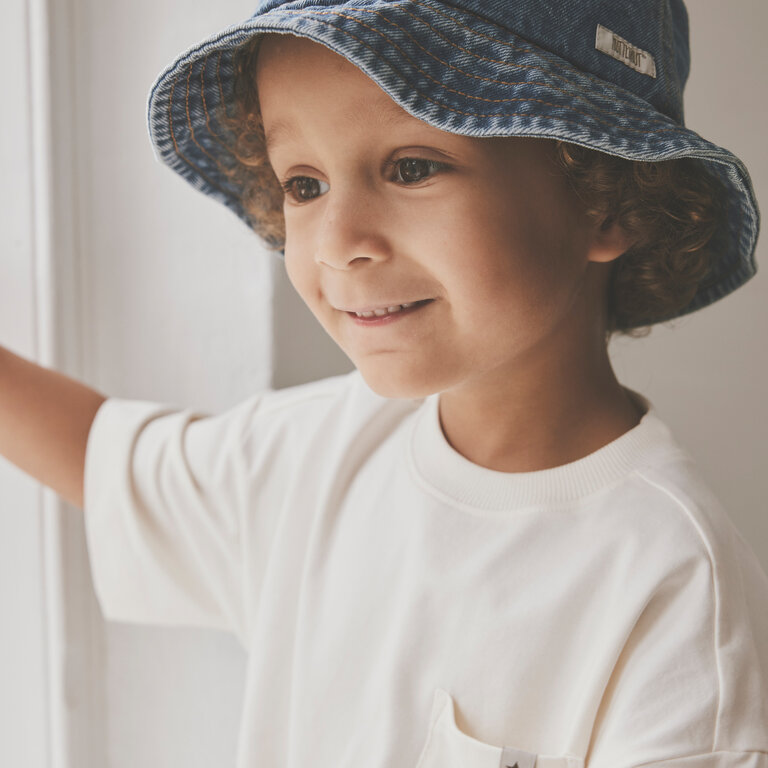 Huttelihut Huttelihut | T-shirt SS Palm | Antique White