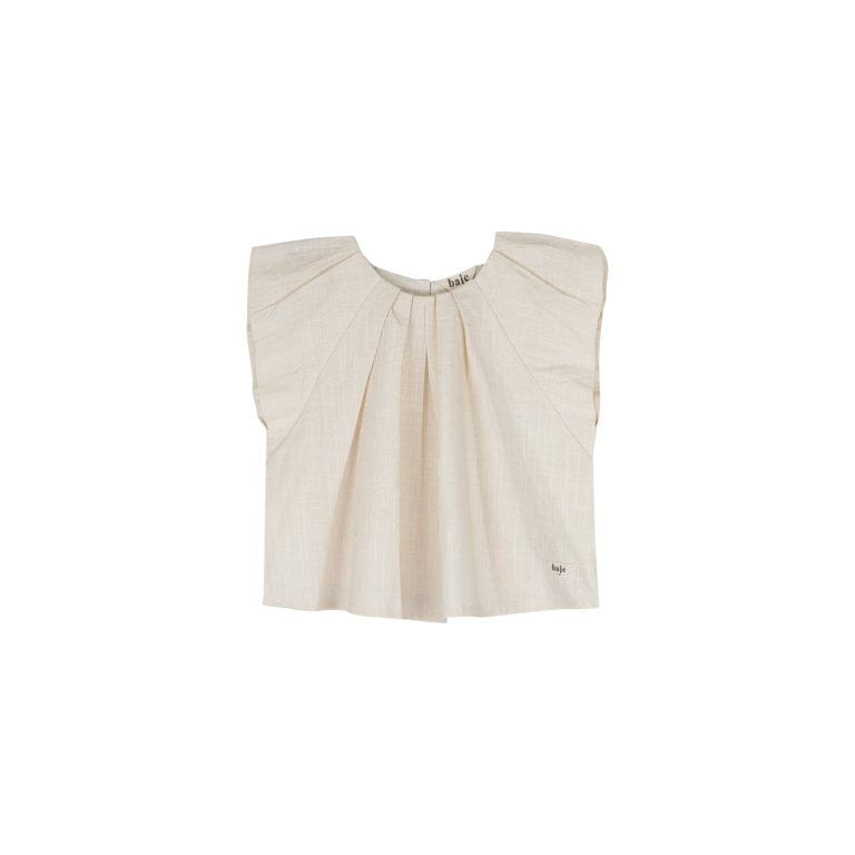 Baje Studio Baje | Moire | Shortsleeve Top | Beige