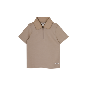 Baje Studio Hervas | Shortsleeve Polo | Taupe Cafe