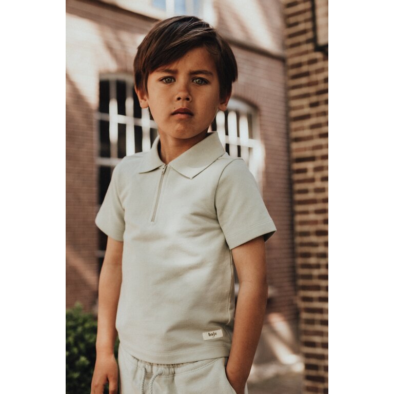 Baje Studio Baje | Hervas | Shortsleeve Polo | Green Greyish