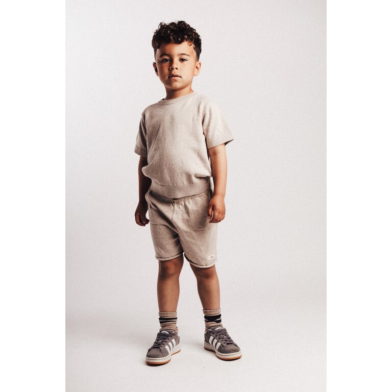 Baje Studio BAJE T-shirt jongen Cruz Sand Melange beige (valt groot)