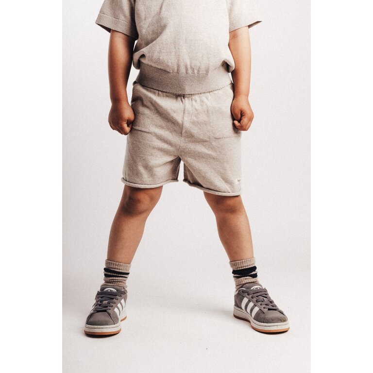 Baje Studio BAJE korte broek jongen Sebastian Sand Melange beige (valt groot)