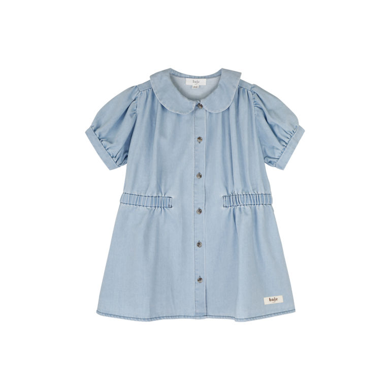 Baje Studio BAJE jurk meisje Mirabel Blue Denim Light blauw (valt groot)