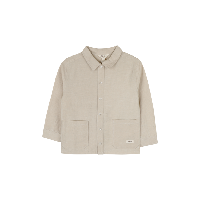 Baje Studio BAJE blouse lange mouw jongen Mace Beige (valt groot)
