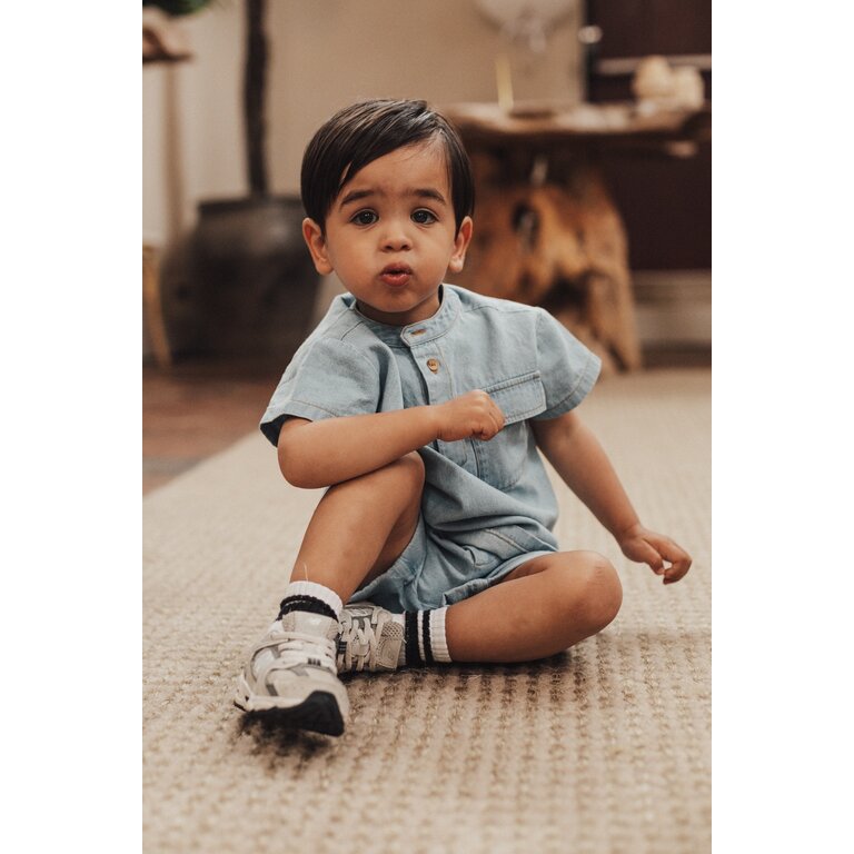 Baje Studio BAJE korte broek jongen Maan Blue Denim blauw (valt groot)