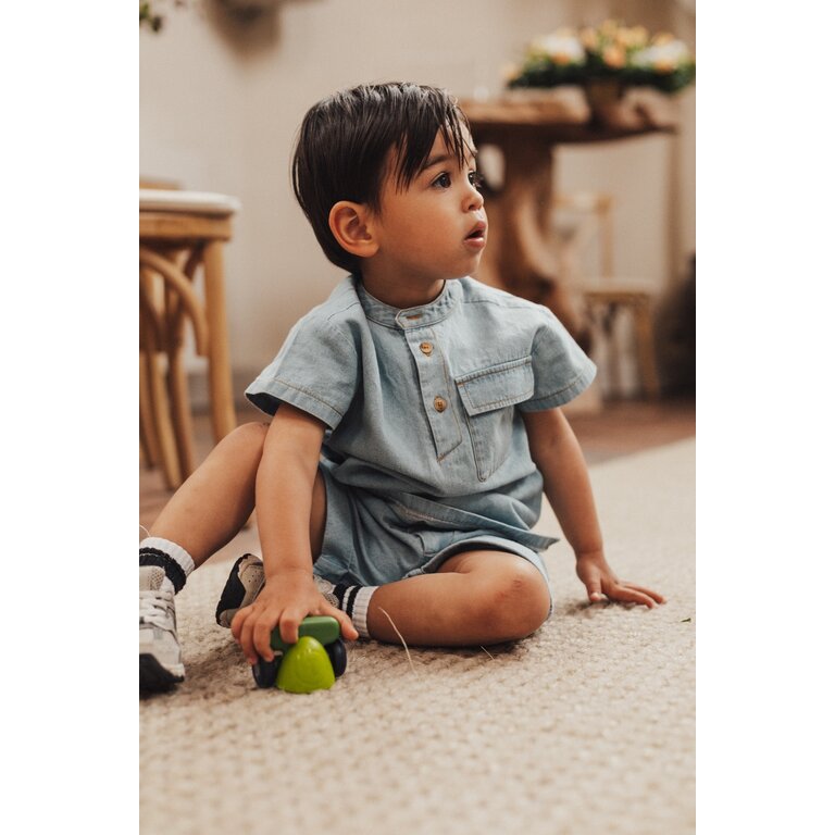 Baje Studio BAJE korte broek jongen Maan Blue Denim blauw (valt groot)