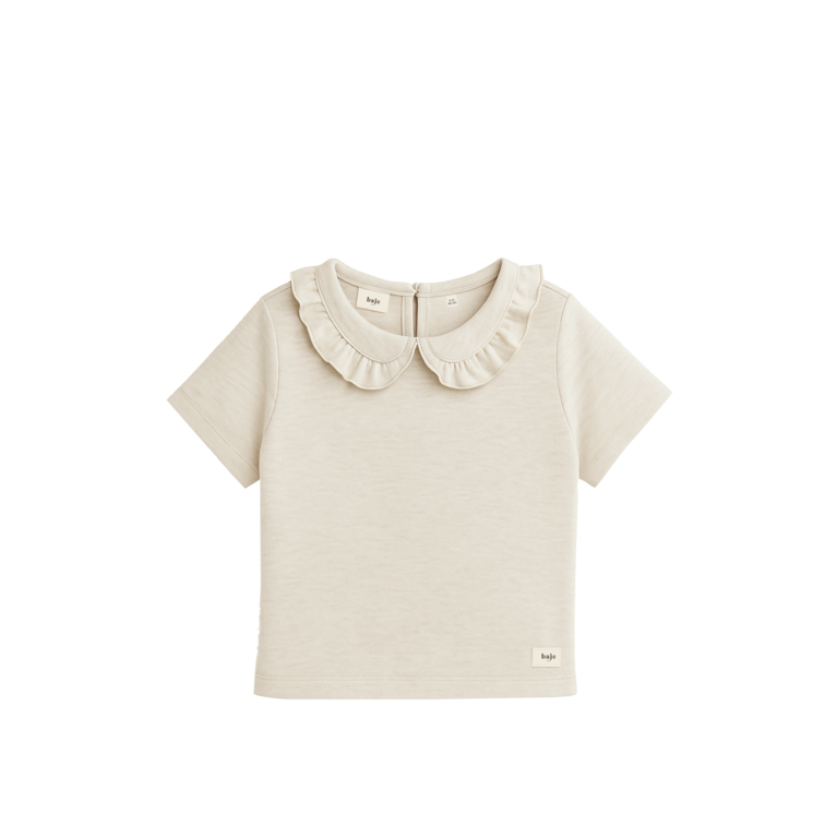 Baje Studio BAJE T-shirt meisje Francia Creme Melange beige (valt groot)