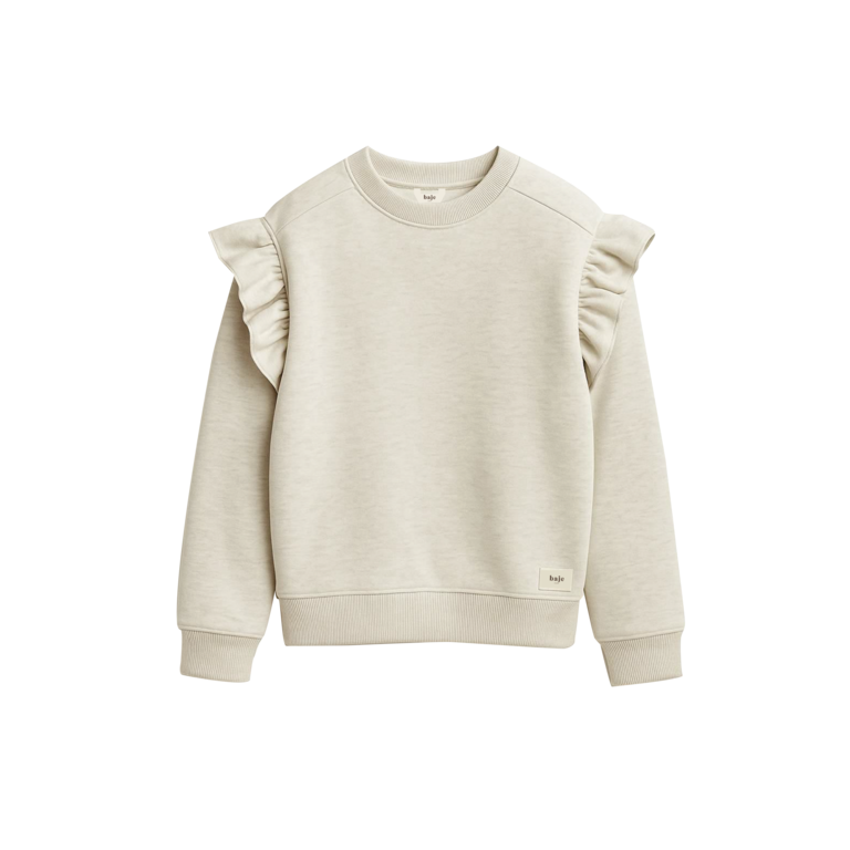 Baje Studio BAJE sweater meisje Reina Creme Melange beige (valt groot)