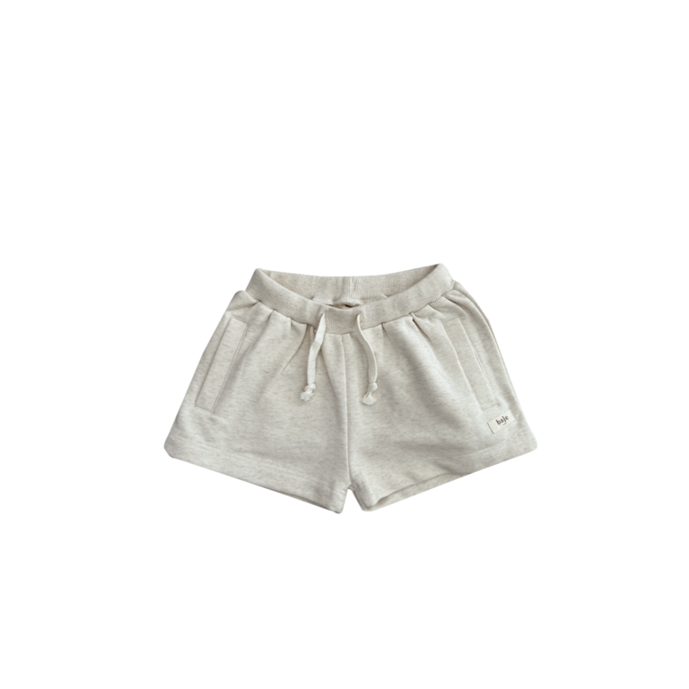 Baje Studio BAJE korte broek jongen Bamba short Creme Melange beige (valt groot)
