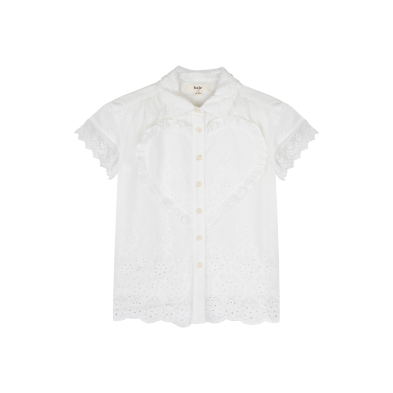 Baje Studio BAJE jurkje meisje Lous korte jurk off-white wit (valt groot)