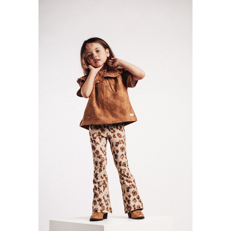 Baje Studio BAJE flare broek meisje Saron dierenprint (valt groot)