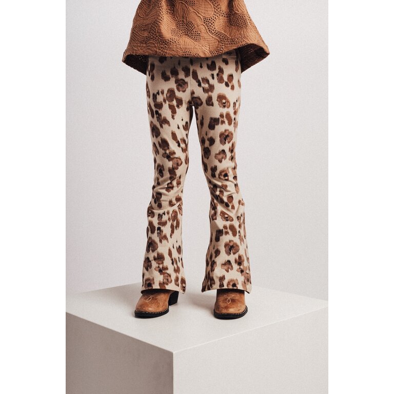 Baje Studio BAJE flare broek meisje Saron dierenprint (valt groot)