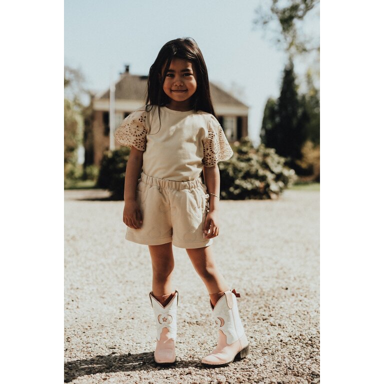 Baje Studio BAJE korte broek meisje Vay short Creme Fawn beige (valt groot)