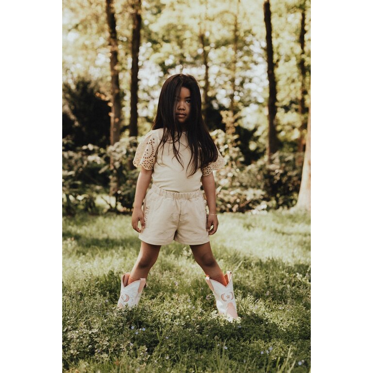 Baje Studio BAJE korte broek meisje Vay short Creme Fawn beige (valt groot)