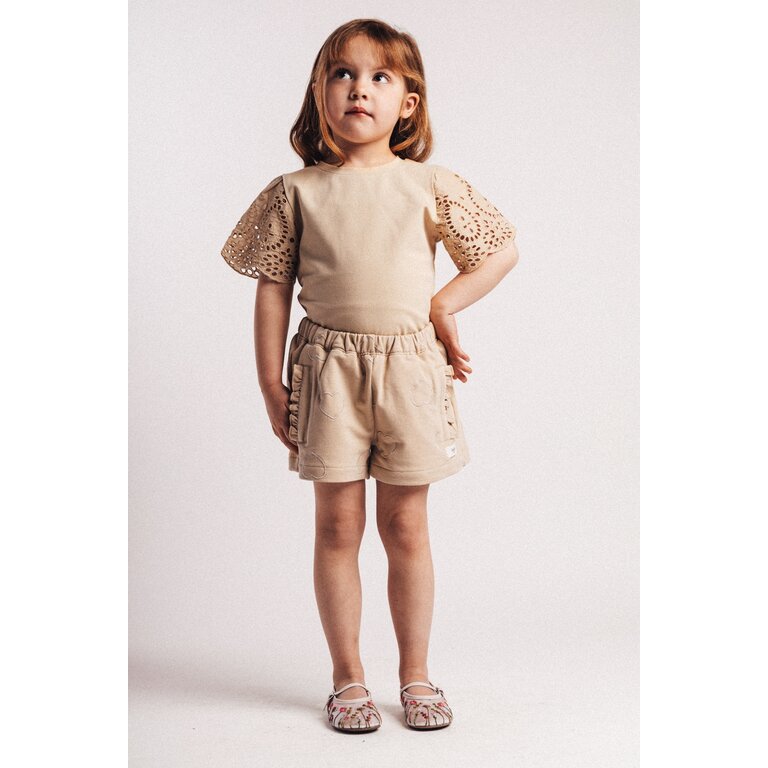 Baje Studio BAJE korte broek meisje Vay short Creme Fawn beige (valt groot)