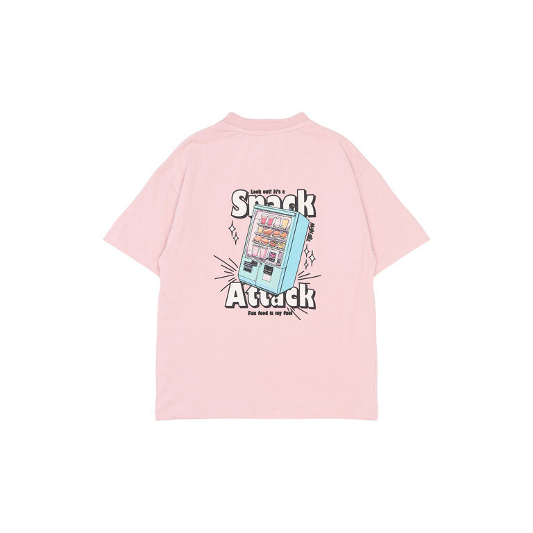 The New The New shirt kind Snack Tee Silver Pink (roze)