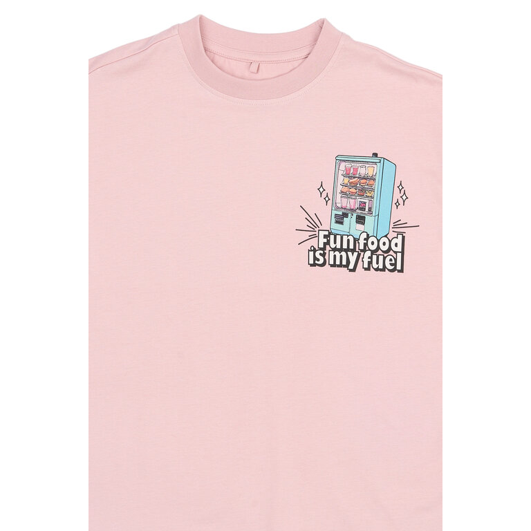 The New The New shirt kind Snack Tee Silver Pink (roze)
