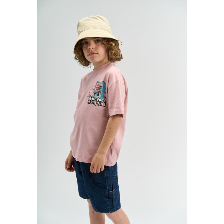 The New The New shirt kind Snack Tee Silver Pink (roze)
