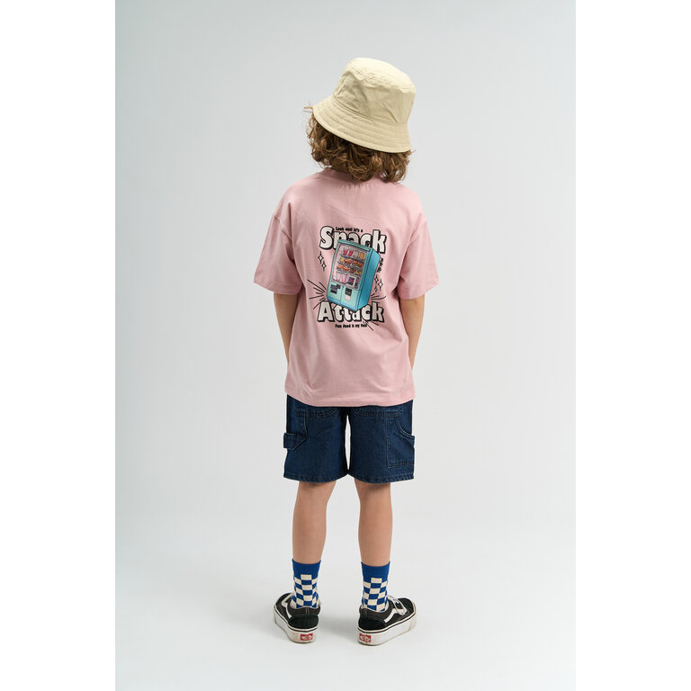 The New The New shirt kind Snack Tee Silver Pink (roze)