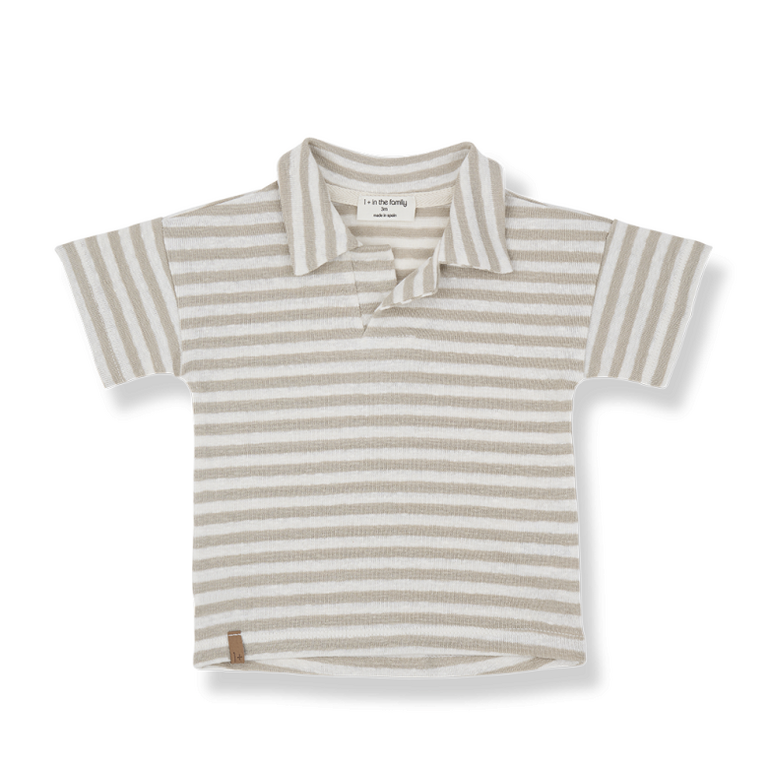1+ in the family 1+ IN THE FAMILY polo baby Borrassa beige wit