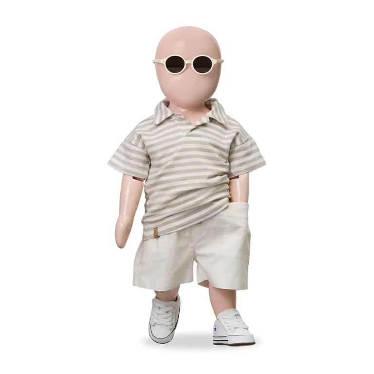 1+ in the family 1+ IN THE FAMILY polo baby Borrassa beige wit