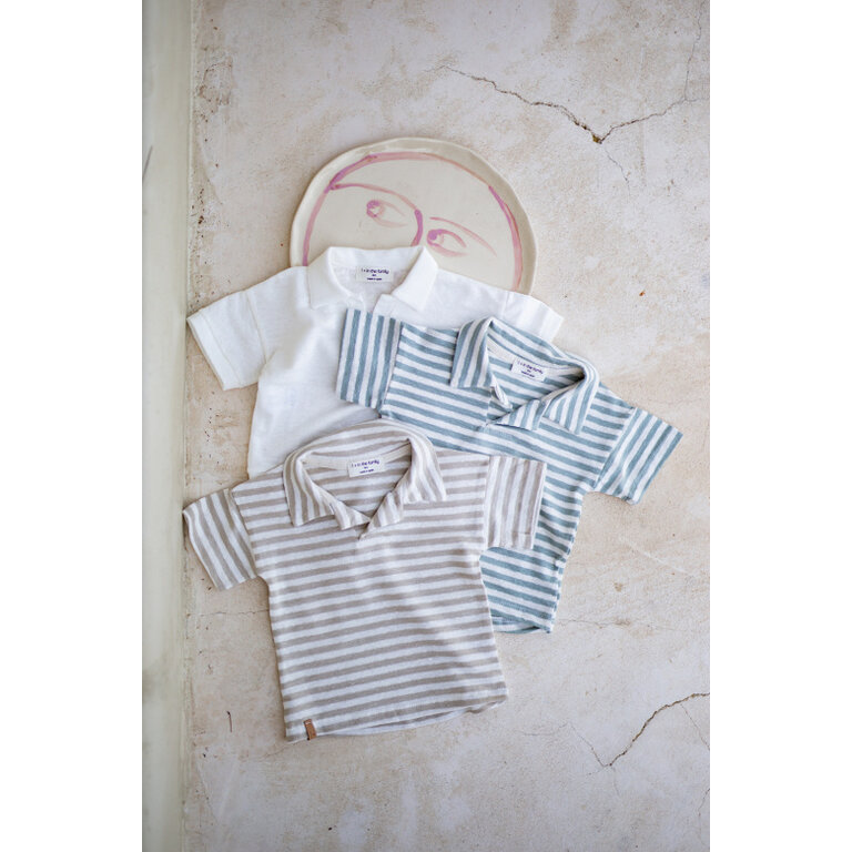 1+ in the family 1+ IN THE FAMILY polo baby Borrassa beige wit