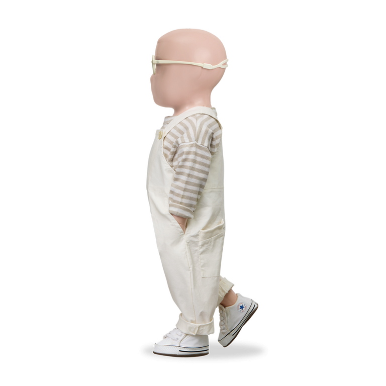 1+ in the family 1+ IN THE FAMILY shirt baby Canapost beige wit lange mouw
