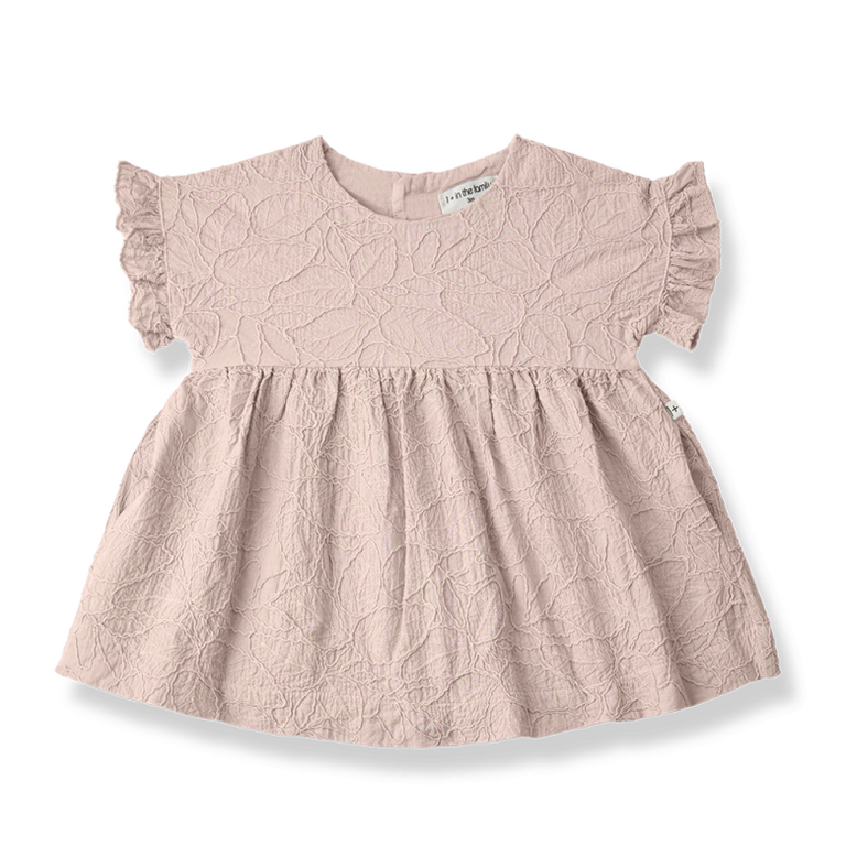 1+ in the family 1+ IN THE FAMILY jurk baby Satuna Rose roze zomerjurk