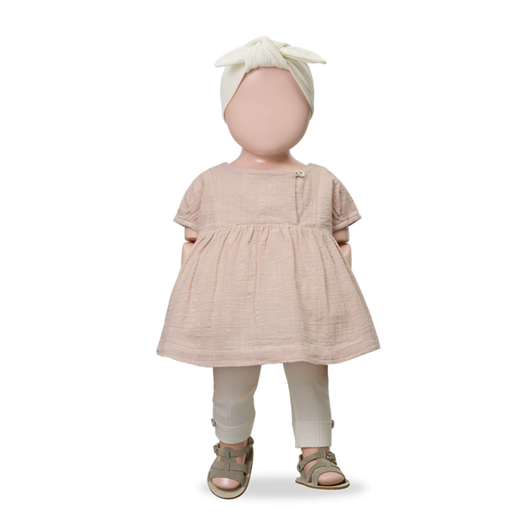 1+ in the family 1+ IN THE FAMILY jurk baby Gualta Rose roze zomerjurk