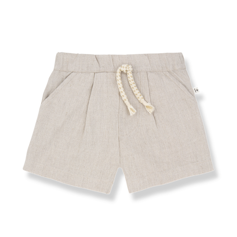 1+ in the family 1+ IN THE FAMILY korte broek baby Colomers beige wit