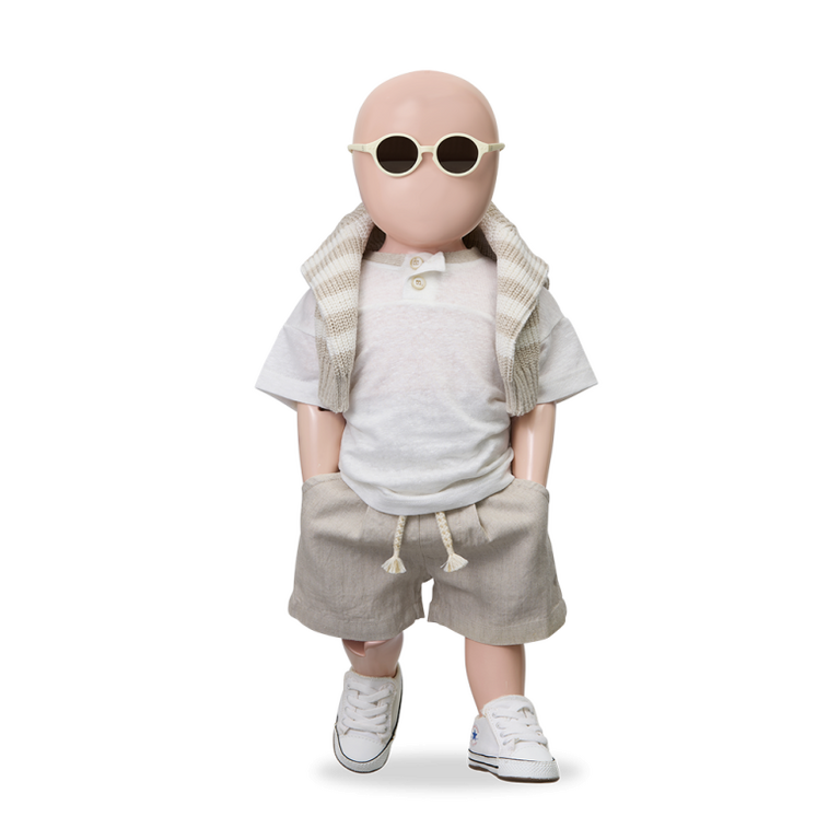 1+ in the family 1+ IN THE FAMILY korte broek baby Colomers beige wit
