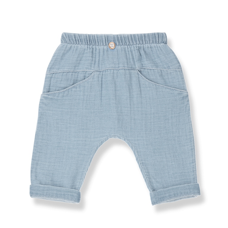 1+ in the family 1+ IN THE FAMILY broek baby Zante denim blauw