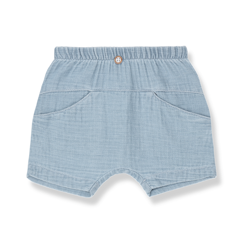 1+ in the family 1+ IN THE FAMILY korte broek baby Anafi denim blauw