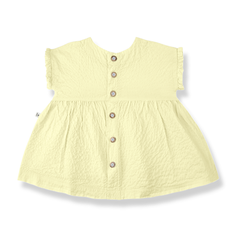 1+ in the family 1+ IN THE FAMILY jurk baby Troya Pastel Yellow geel zomerjurk