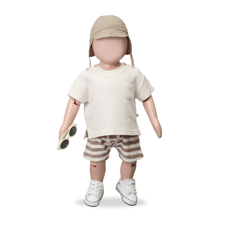 1+ in the family 1+ IN THE FAMILY korte broek baby Feres taupe bruin