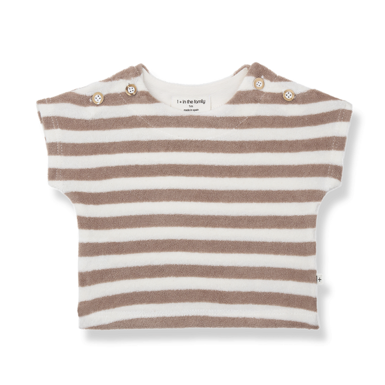 1+ in the family 1+ IN THE FAMILY shirt baby Kavala taupe bruin