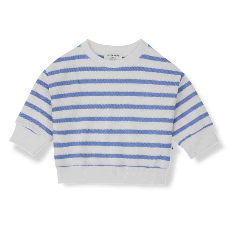1+ in the family 1+ IN THE FAMILY trui baby Marroig Ultramarine blauw sweater