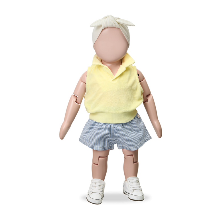 1+ in the family 1+ IN THE FAMILY korte broek baby Deia denim blauw