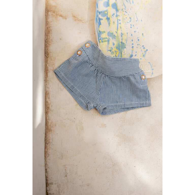 1+ in the family 1+ IN THE FAMILY korte broek baby Deia denim blauw
