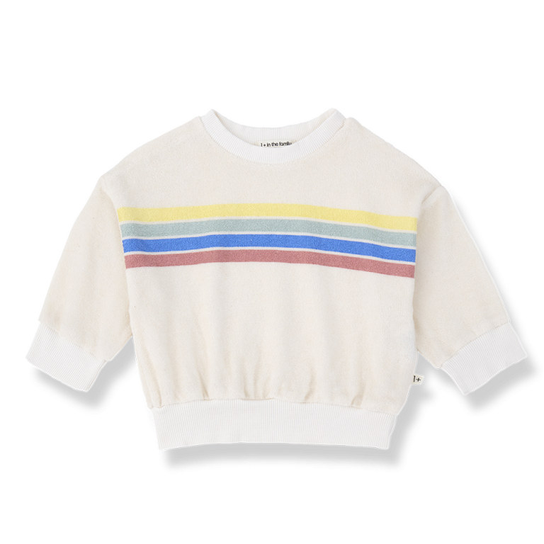 1+ in the family 1+ IN THE FAMILY trui baby Santanyi off-white wit sweater