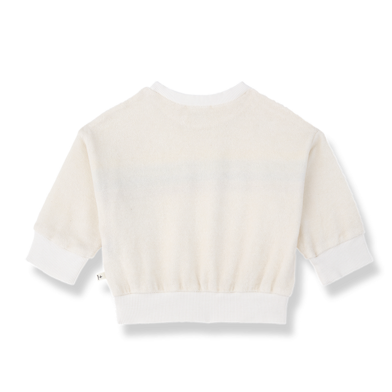 1+ in the family 1+ IN THE FAMILY trui baby Santanyi off-white wit sweater