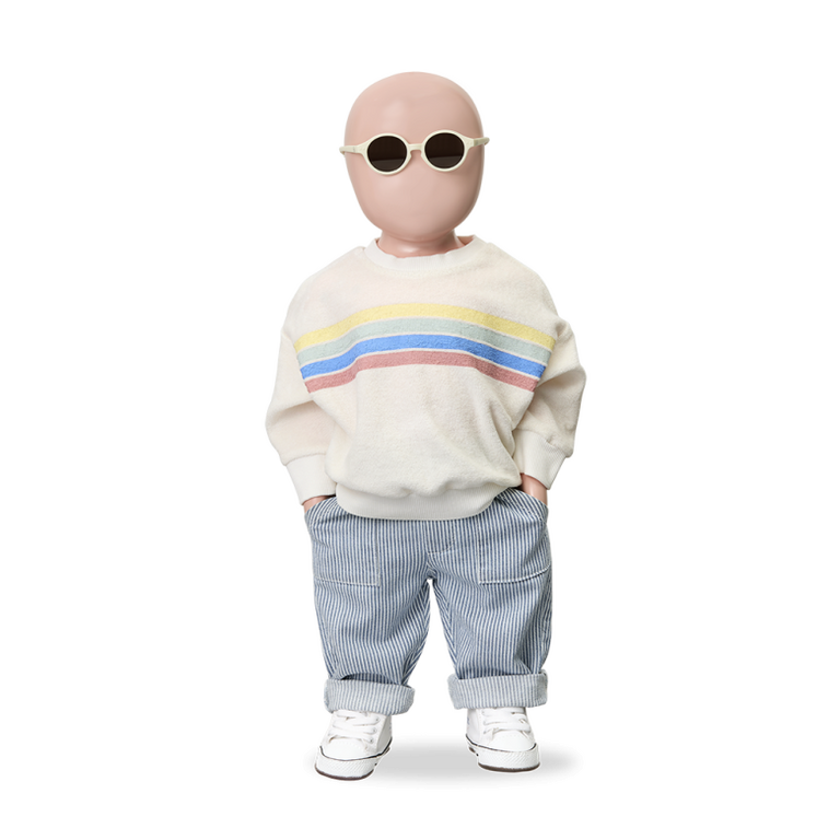 1+ in the family 1+ IN THE FAMILY trui baby Santanyi off-white wit sweater
