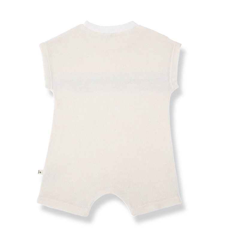 1+ in the family 1+ IN THE FAMILY jumpsuit baby Campos off-white wit boxpakje