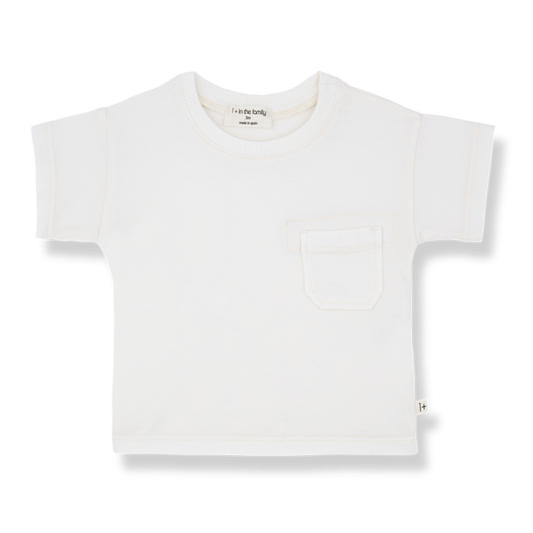 1+ in the family 1+ IN THE FAMILY shirt baby Formentera off-white wit
