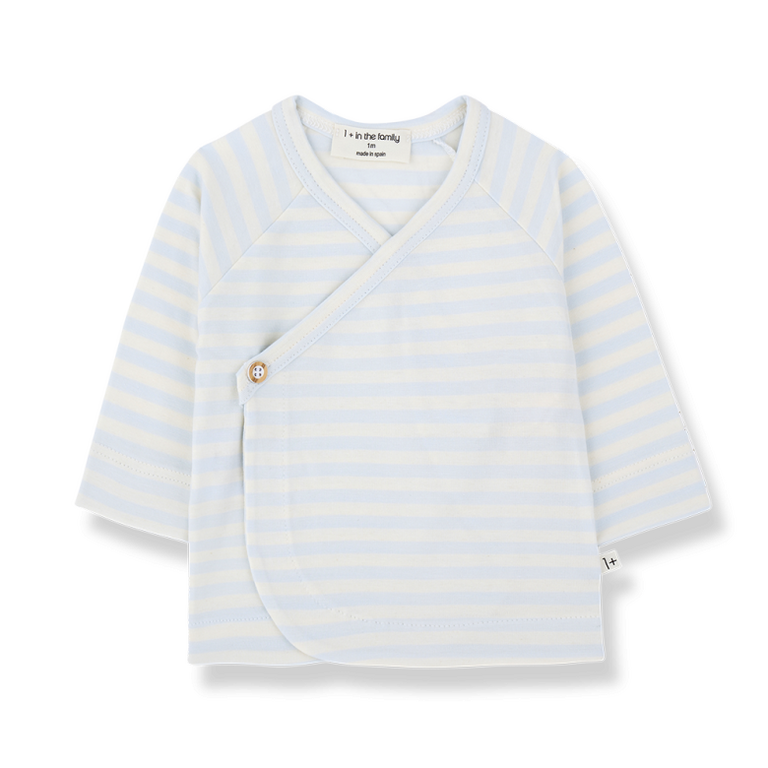 1+ in the family 1+ IN THE FAMILY shirt baby Idara Misty Blue blauw