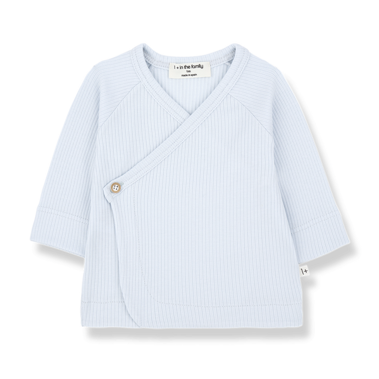 1+ in the family 1+ IN THE FAMILY shirt baby Elodie Misty Blue blauw