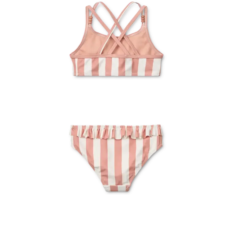 LIEWOOD Liewood | Belle Stripe Bikini | Coral Blush Creme de la creme