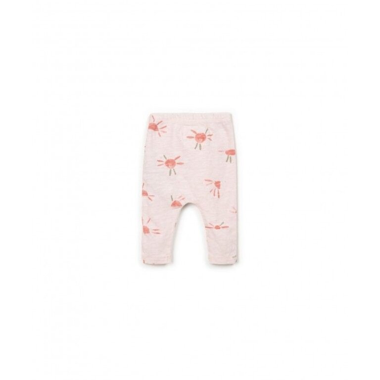 PLAY UP PLAY UP rib legging kind Floral (beige met bloemenprint)