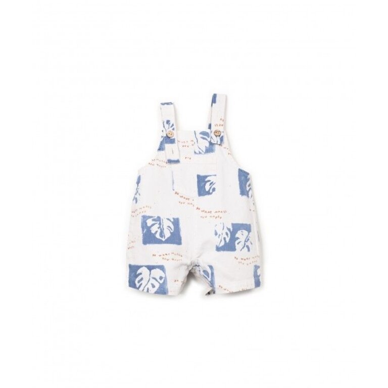 PLAY UP PLAY UP jumpsuit jongen Printed Twill Bio Resin (beige met print)